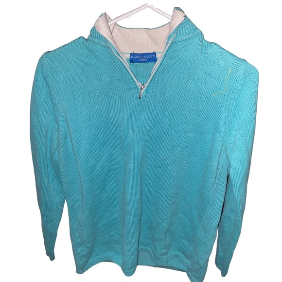 Karen Scott Tops - Blue Karen Scott quarter zip